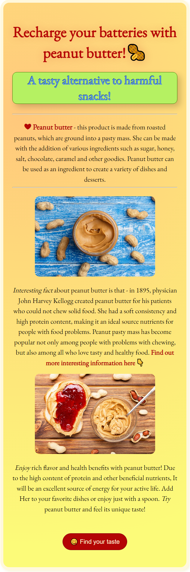 peanut project website image