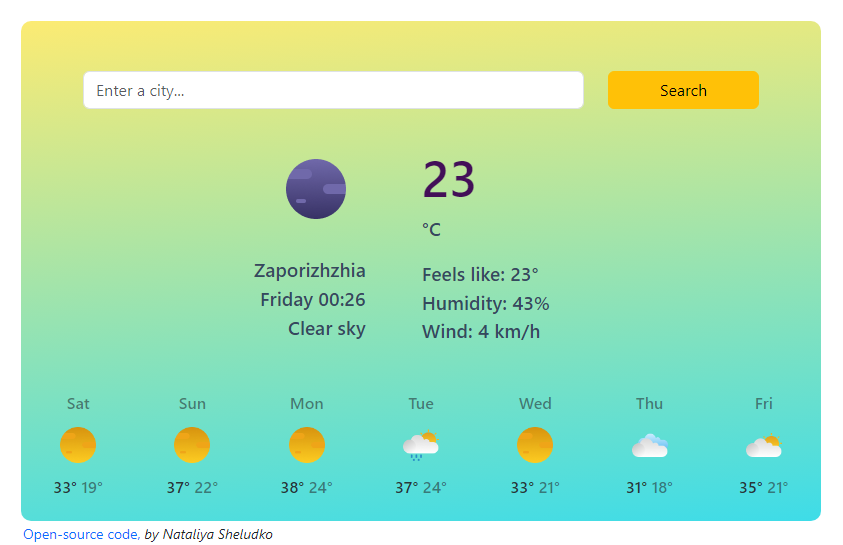 weather project website image